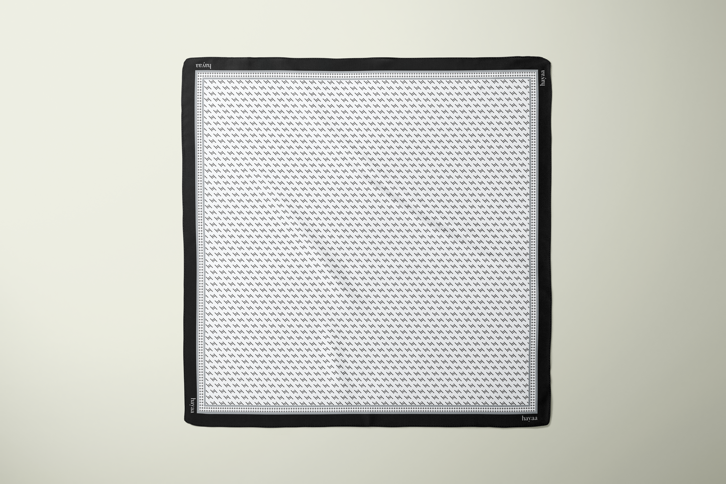HAYAA MONOGRAM SQUARE - BLACK