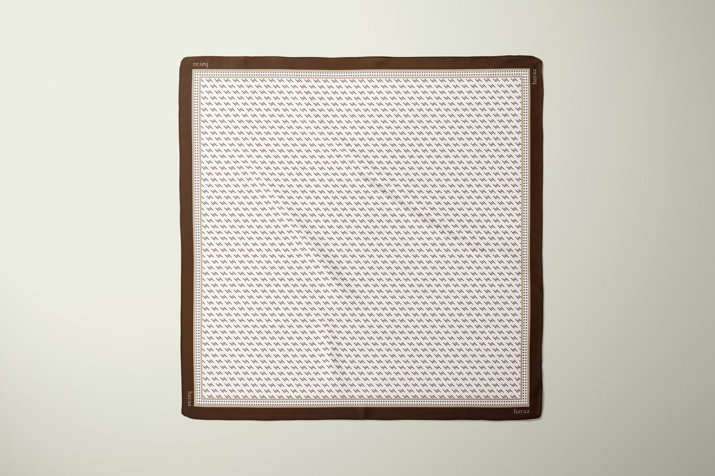 HAYAA MONOGRAM SQUARE - BROWN