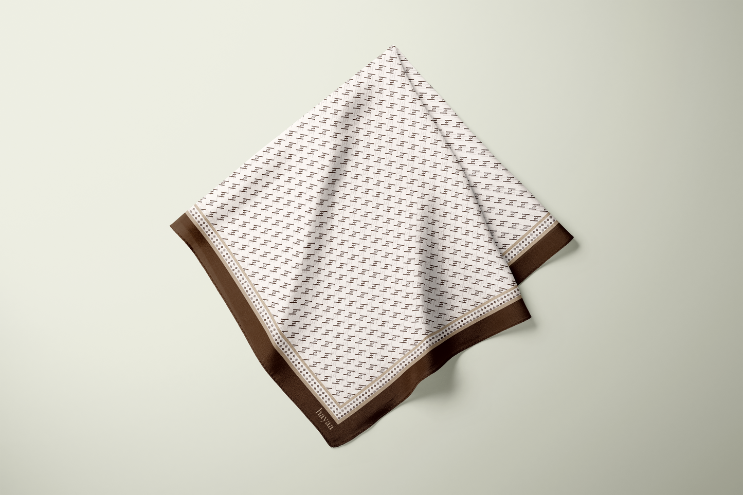 HAYAA MONOGRAM SQUARE - BROWN