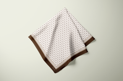 HAYAA MONOGRAM SQUARE - BROWN