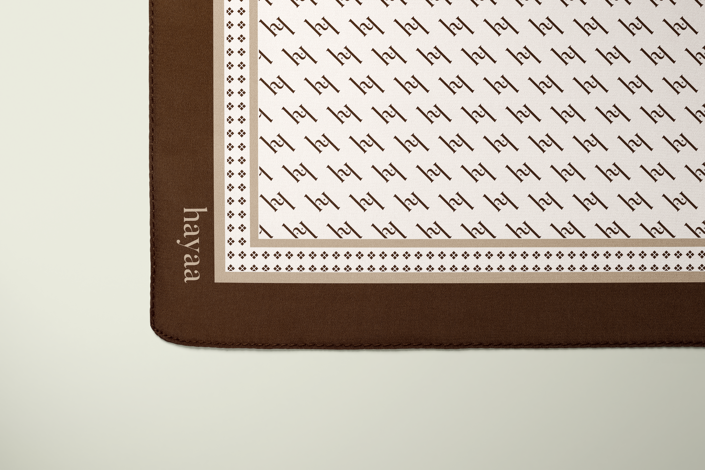 HAYAA MONOGRAM SQUARE - BROWN
