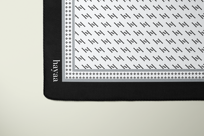 HAYAA MONOGRAM SQUARE - BLACK