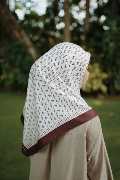 HAYAA MONOGRAM SQUARE - BROWN